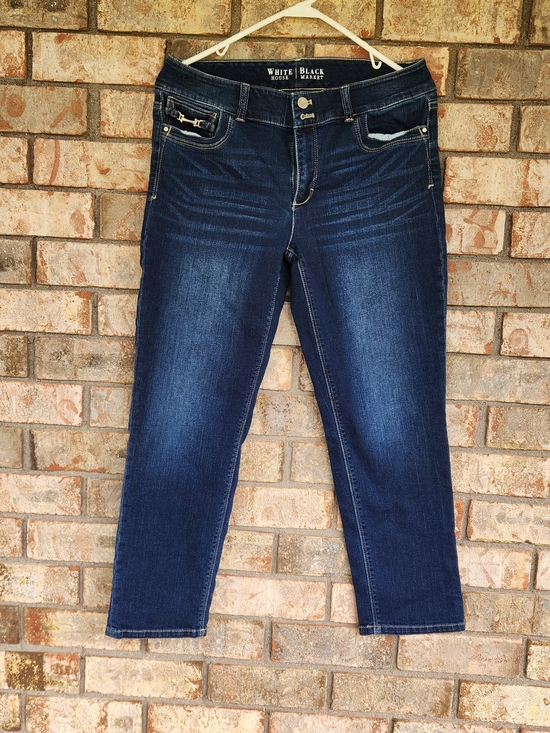 White House Black Market Denim - White House Black Market Women's Dark Blue Crop Jeans Size 10